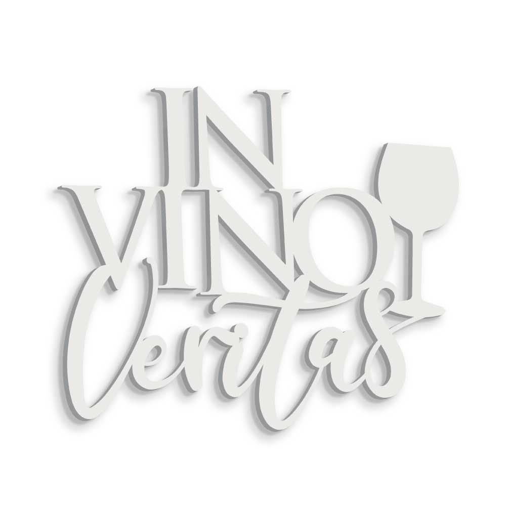 Scritta in Legno In Vino Veritas