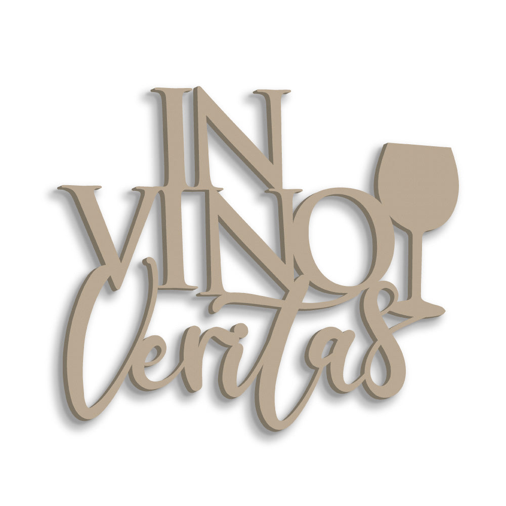 Scritta in Legno In Vino Veritas