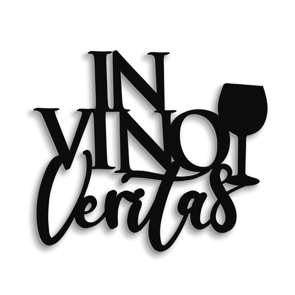 Scritta in Legno In Vino Veritas