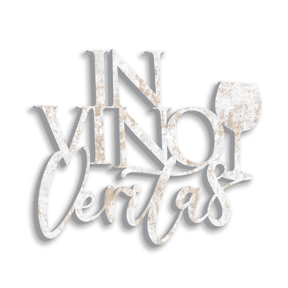 Scritta in Legno In Vino Veritas