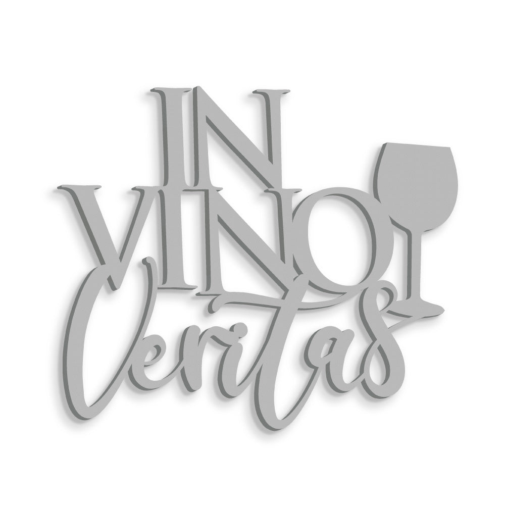 Scritta in Legno In Vino Veritas