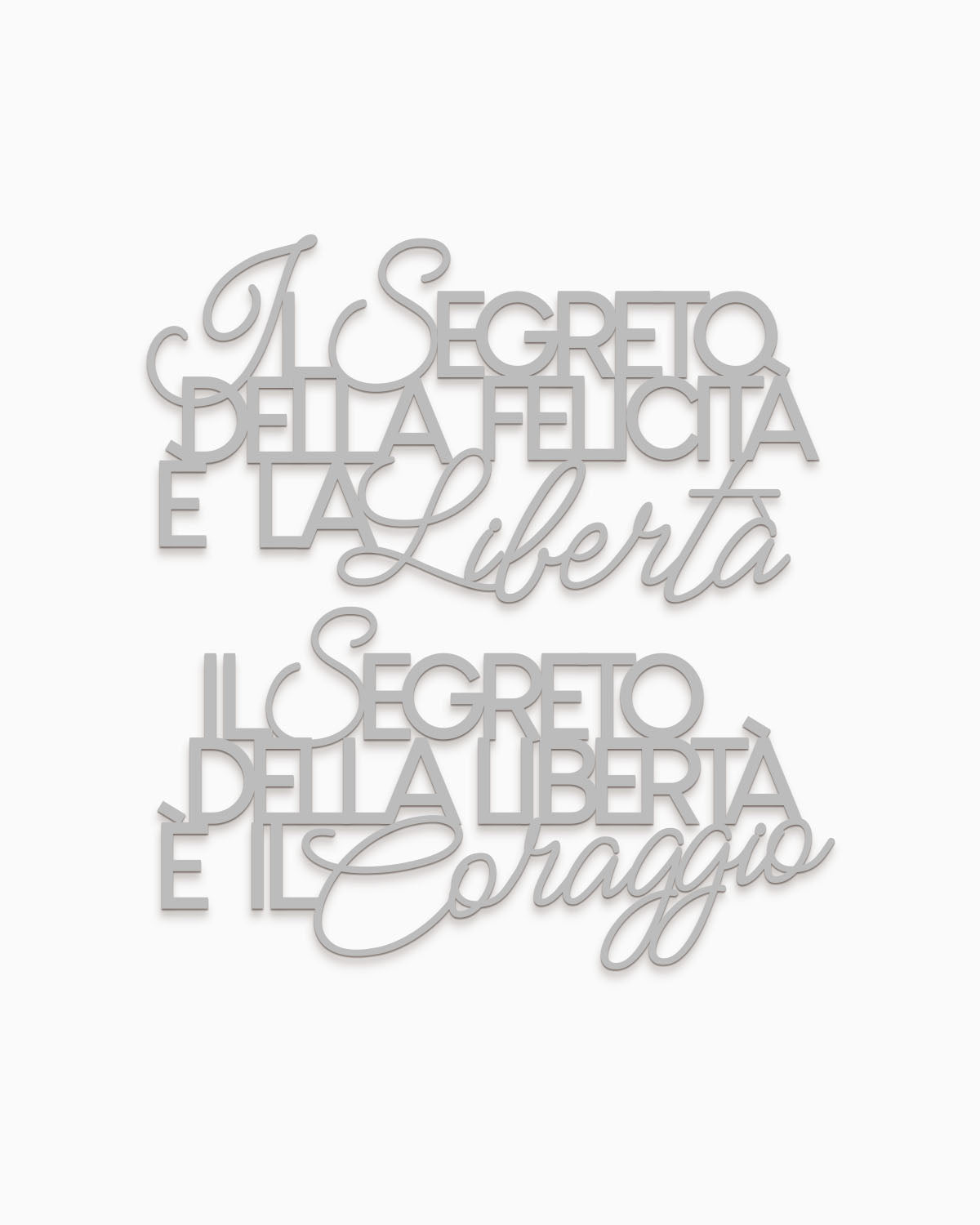 Scritta in legno Il segreto della felicità
