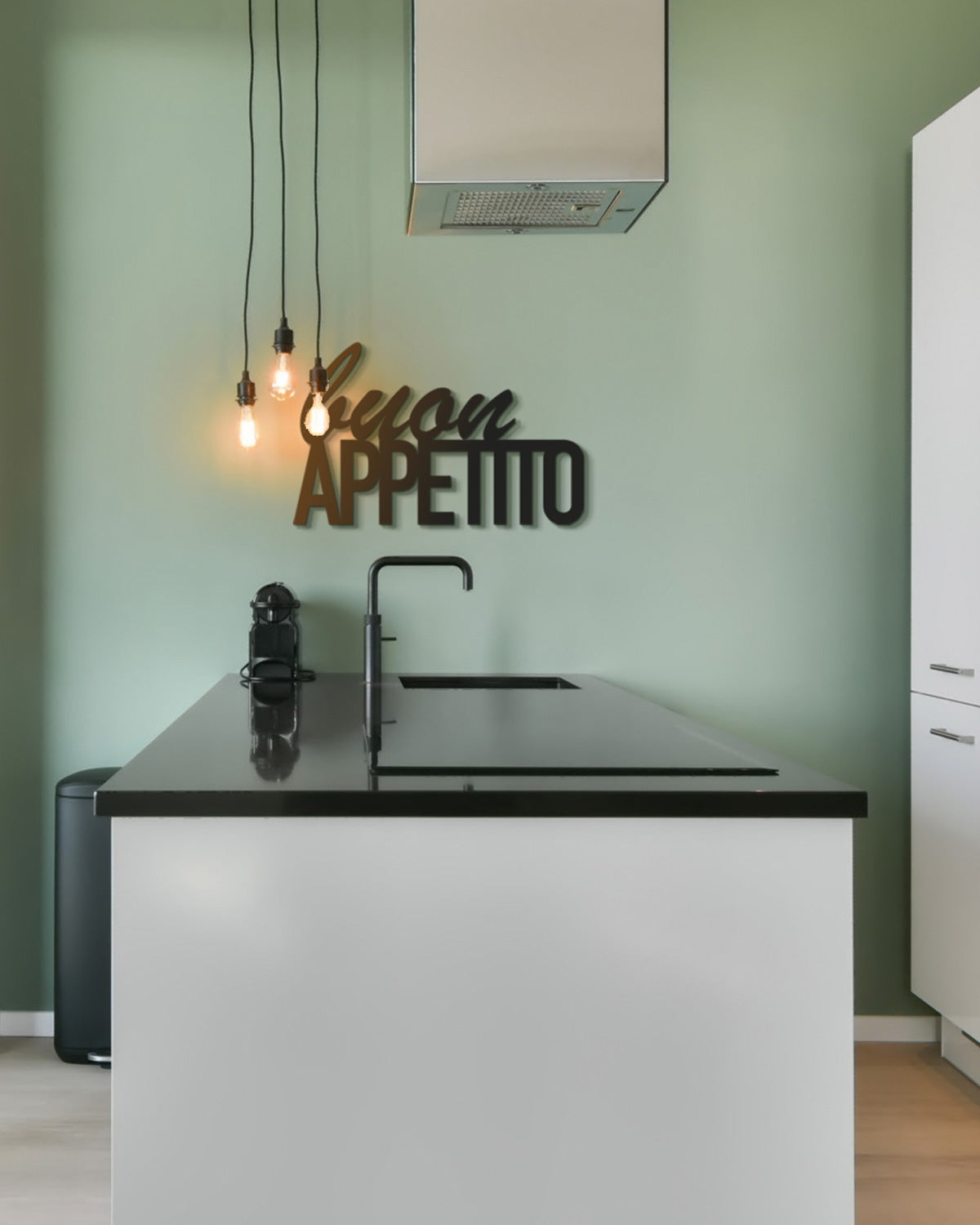 scritta in legno decorativa buon appetito ideale per la casa