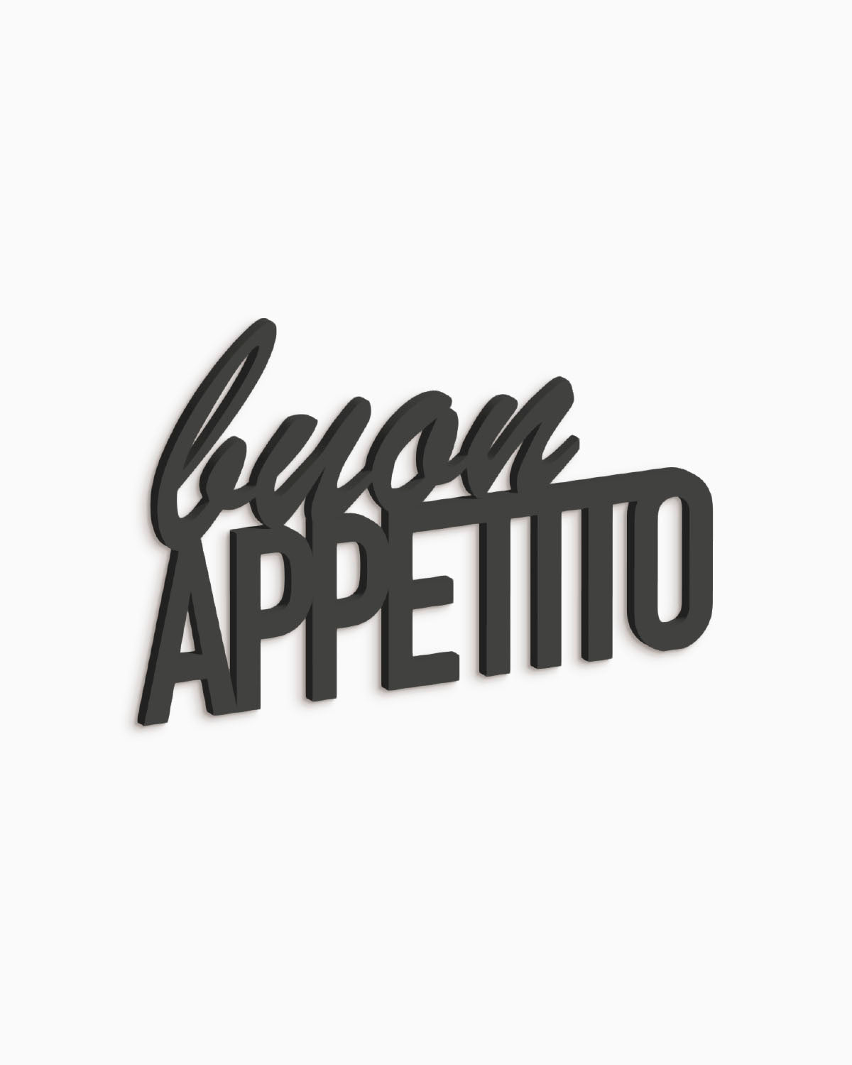 scritta in legno decorativa buon appetito ideale per la casa