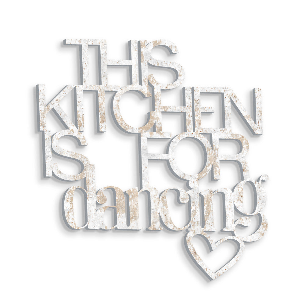Scritta in Legno This Kitchen is for dancing