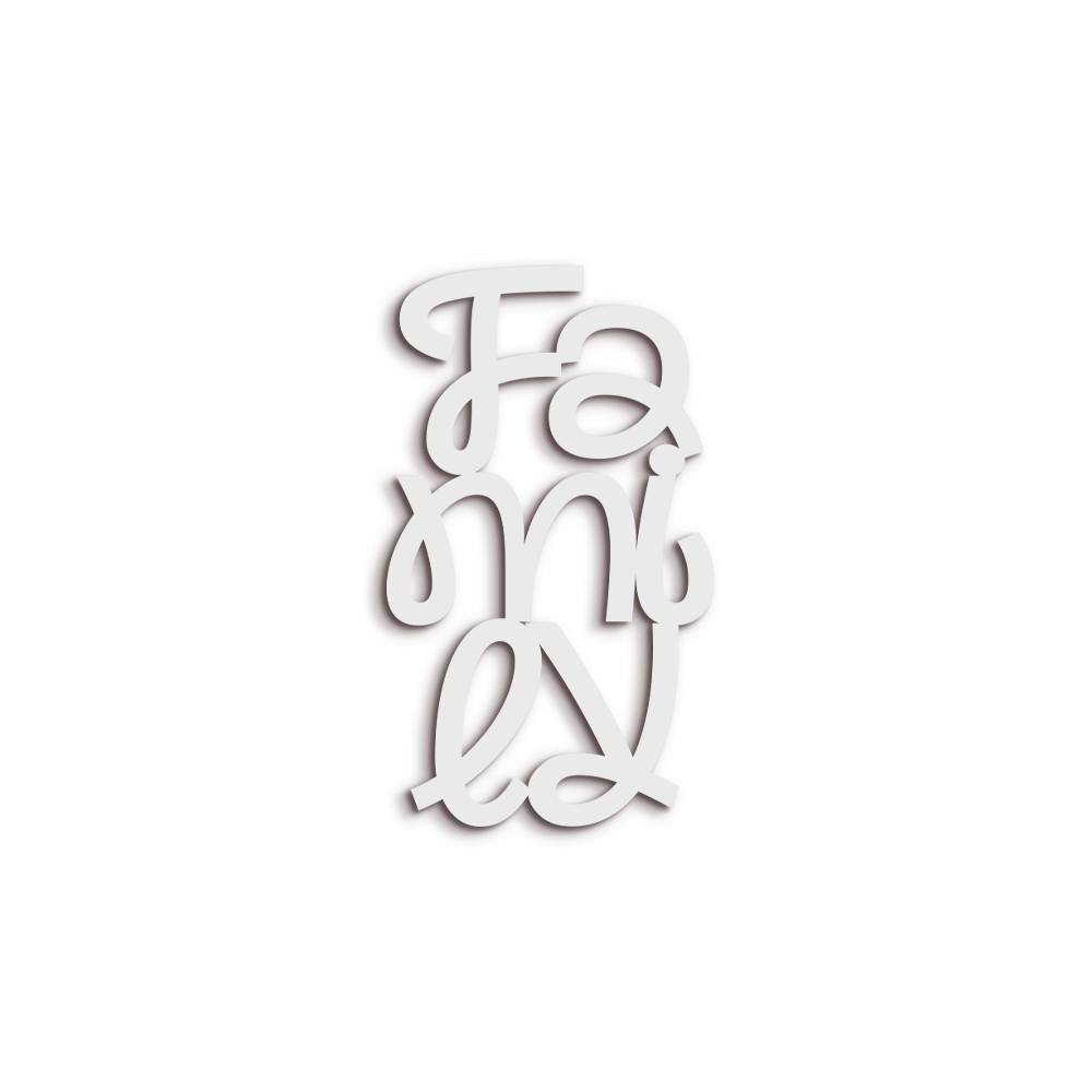 Scritta in Legno Family