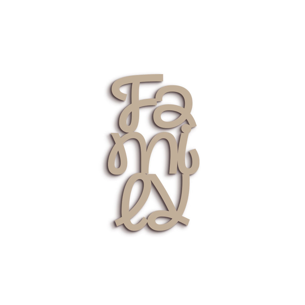 Scritta in Legno Family