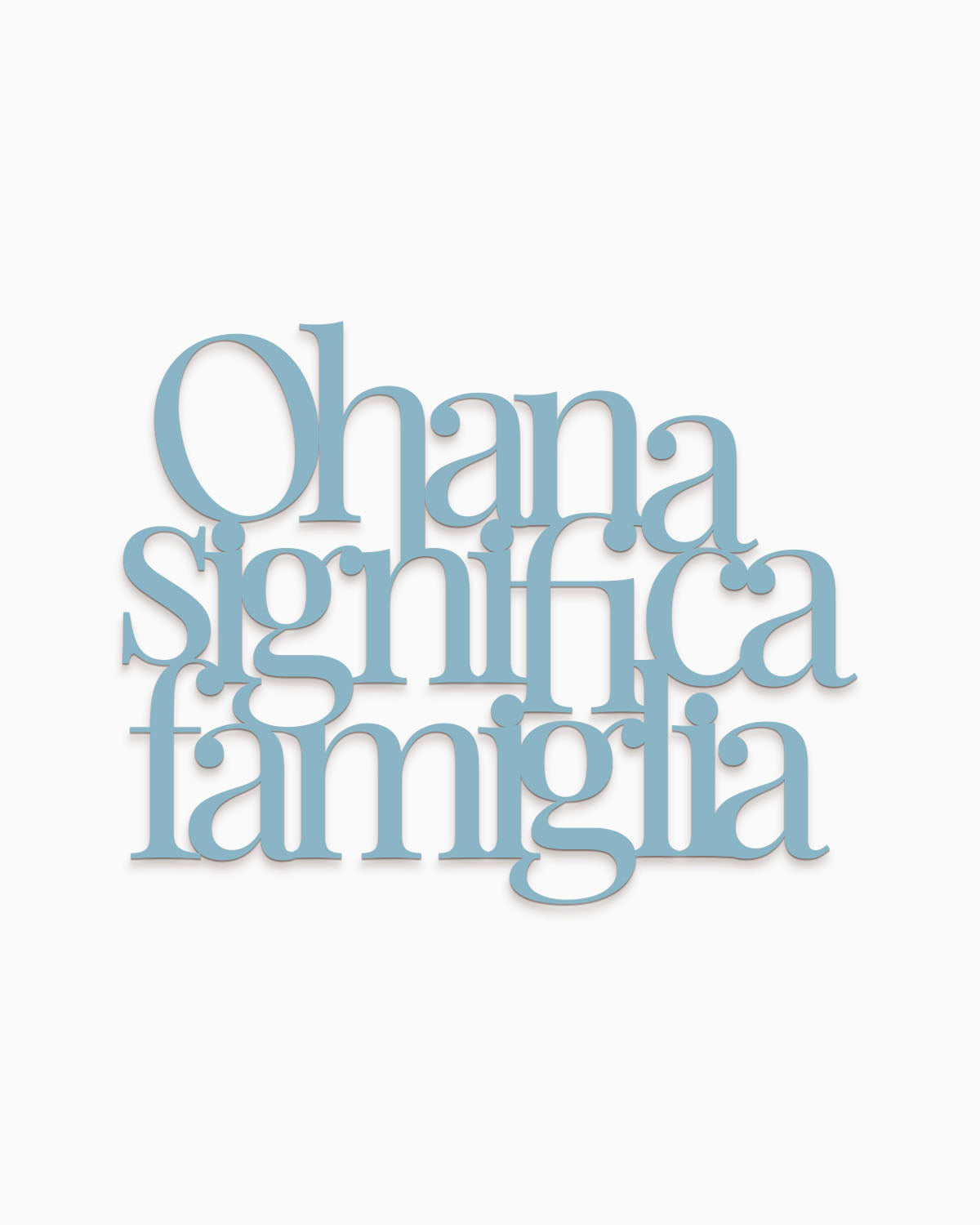 Scritta in Legno Ohana significa famiglia