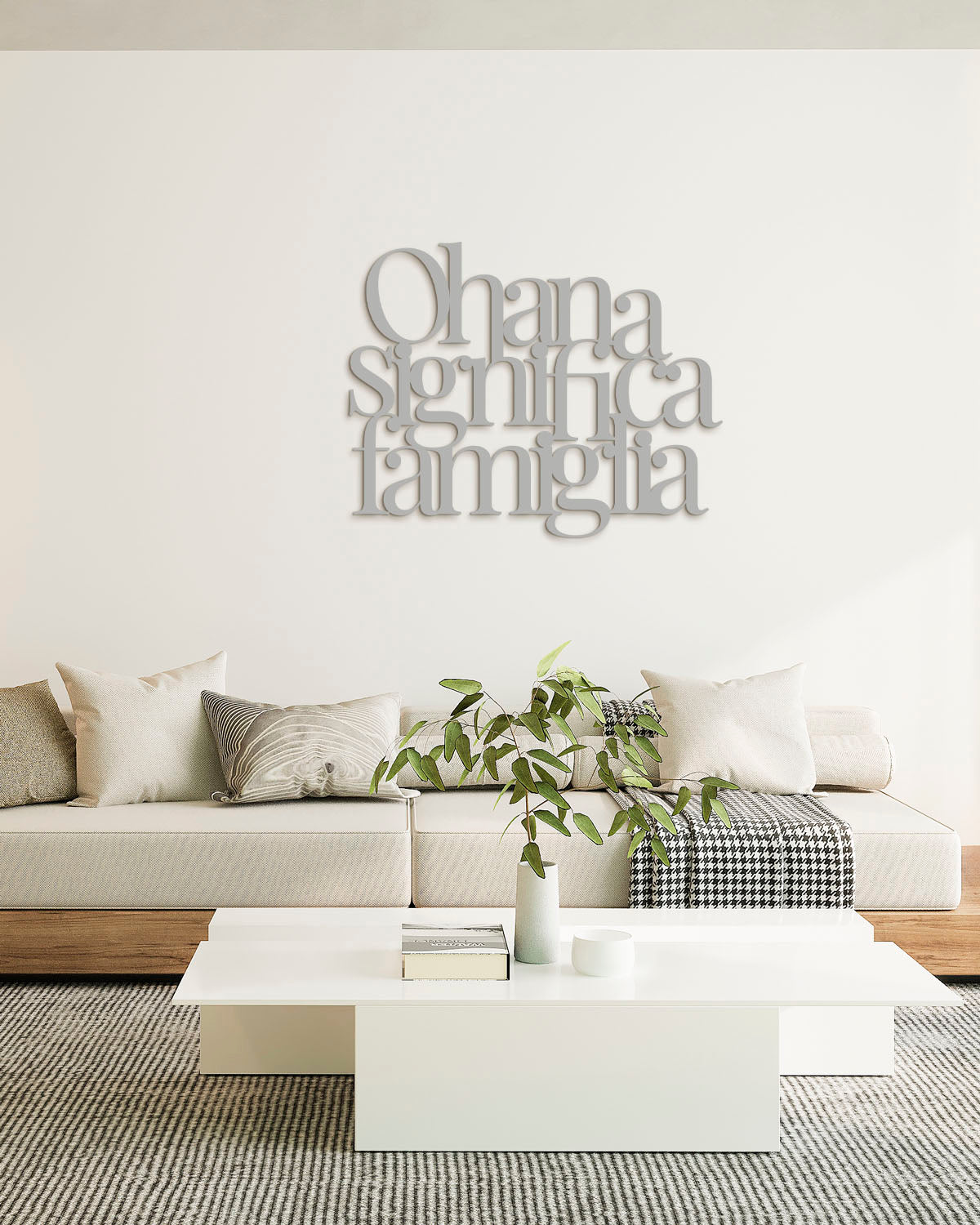 Scritta in Legno Ohana significa famiglia