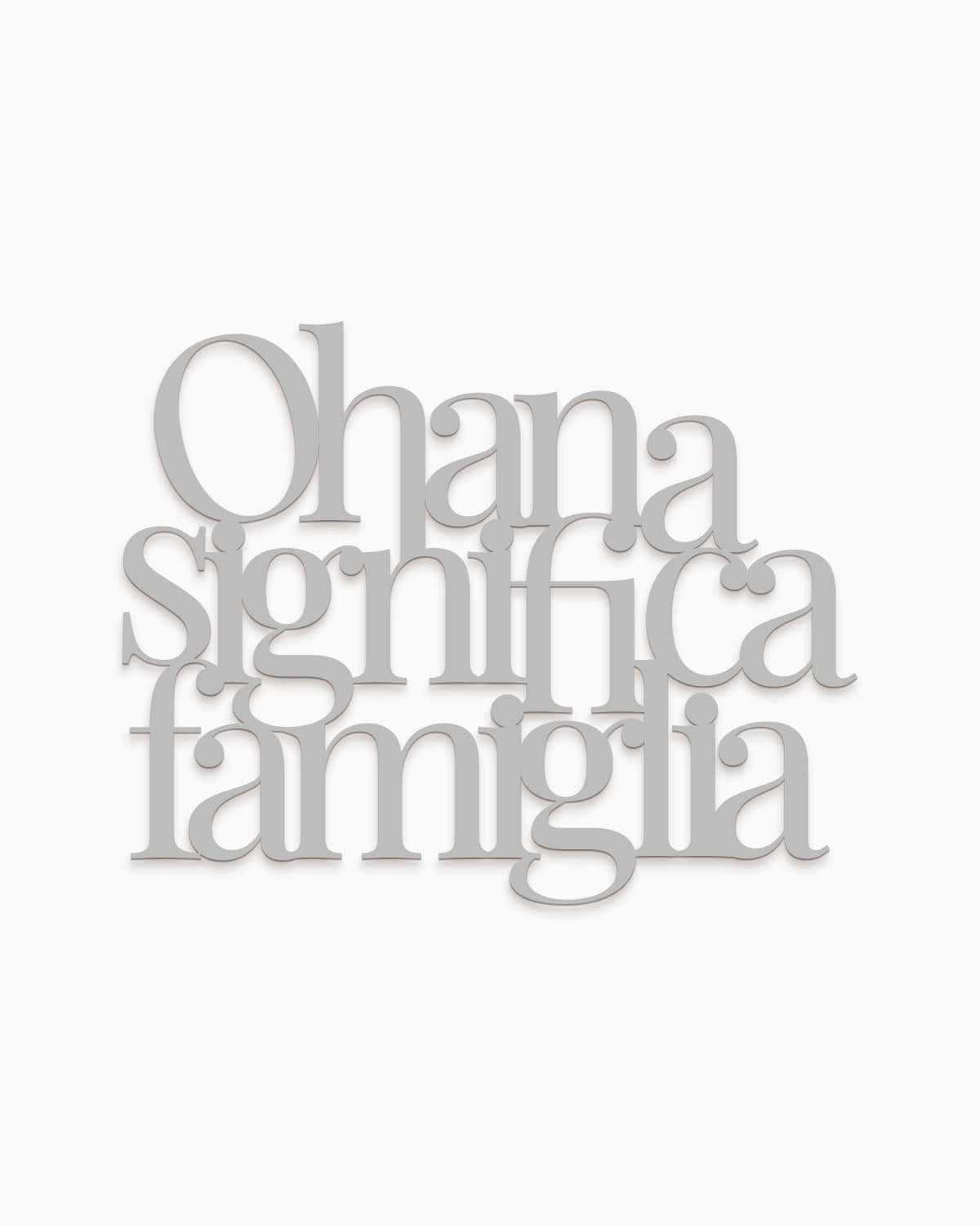 Scritta in Legno Ohana significa famiglia
