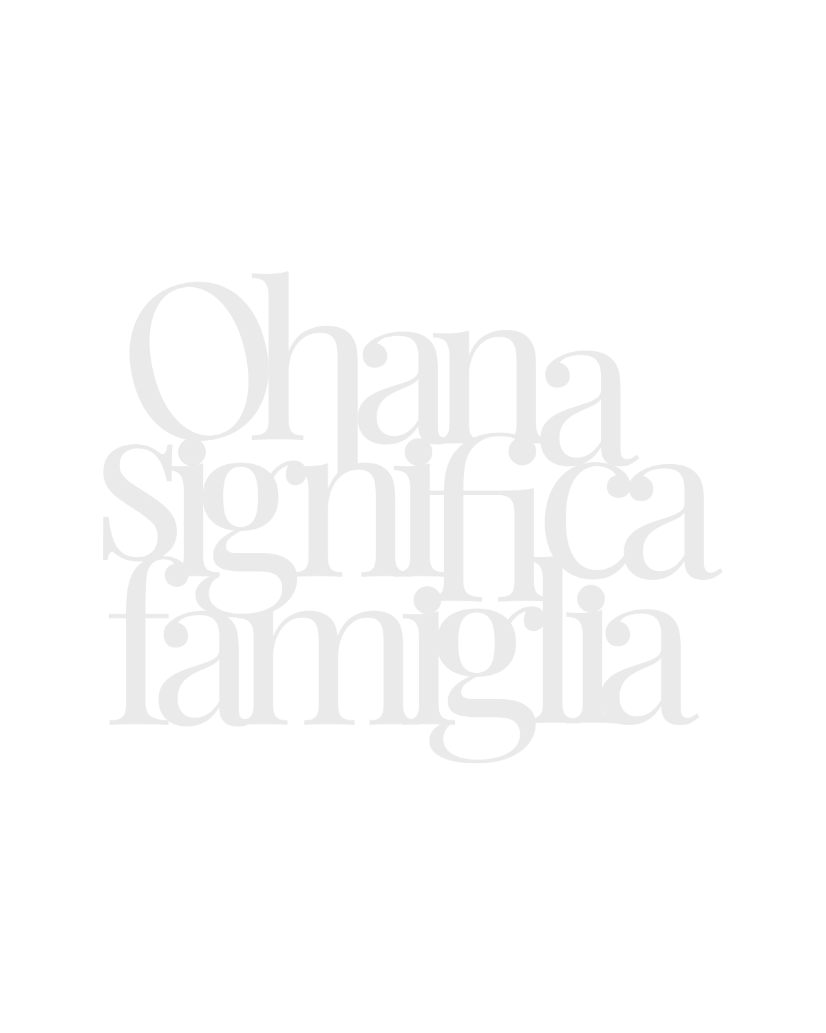 Scritta in Legno Ohana significa famiglia