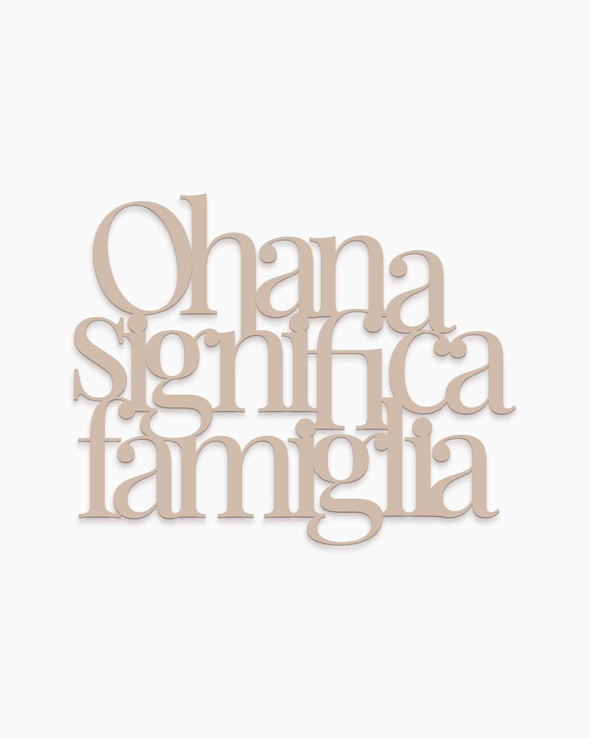 Scritta in Legno Ohana significa famiglia