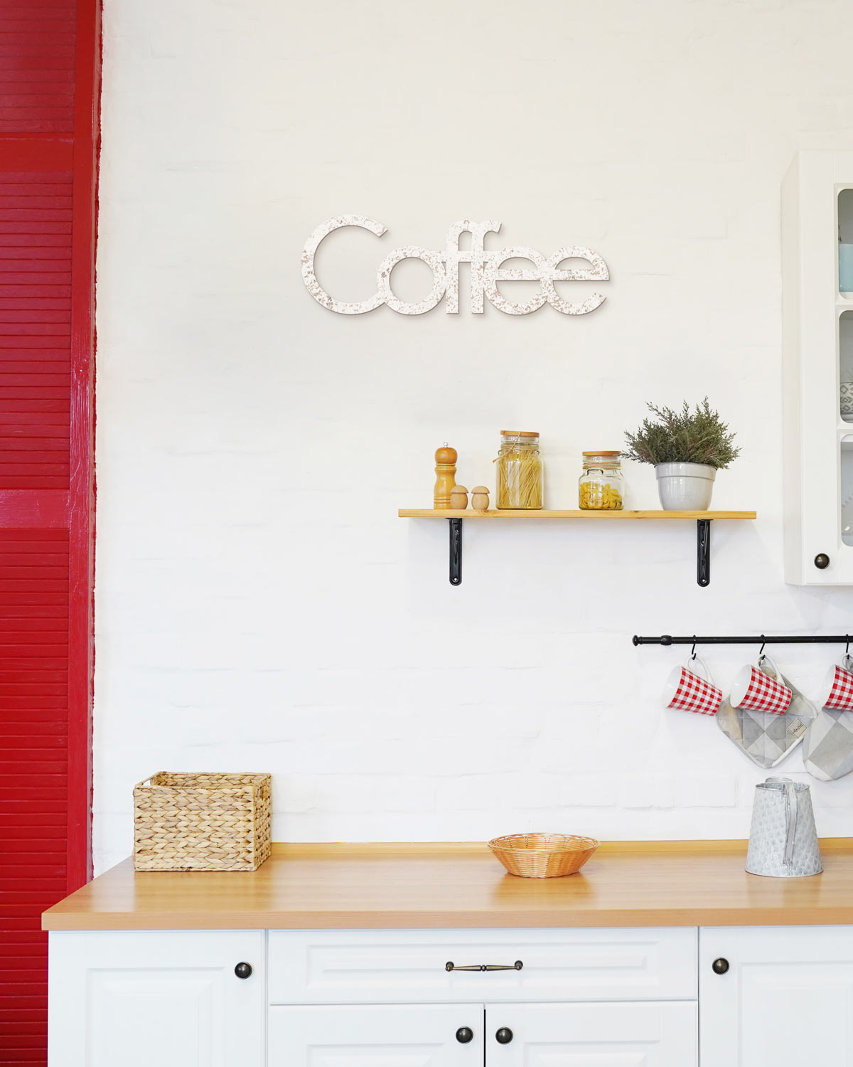 Scritta in legno decorativa realizzata a mano ideale per la cucina decorazione cucina coffee scritta da appendere
