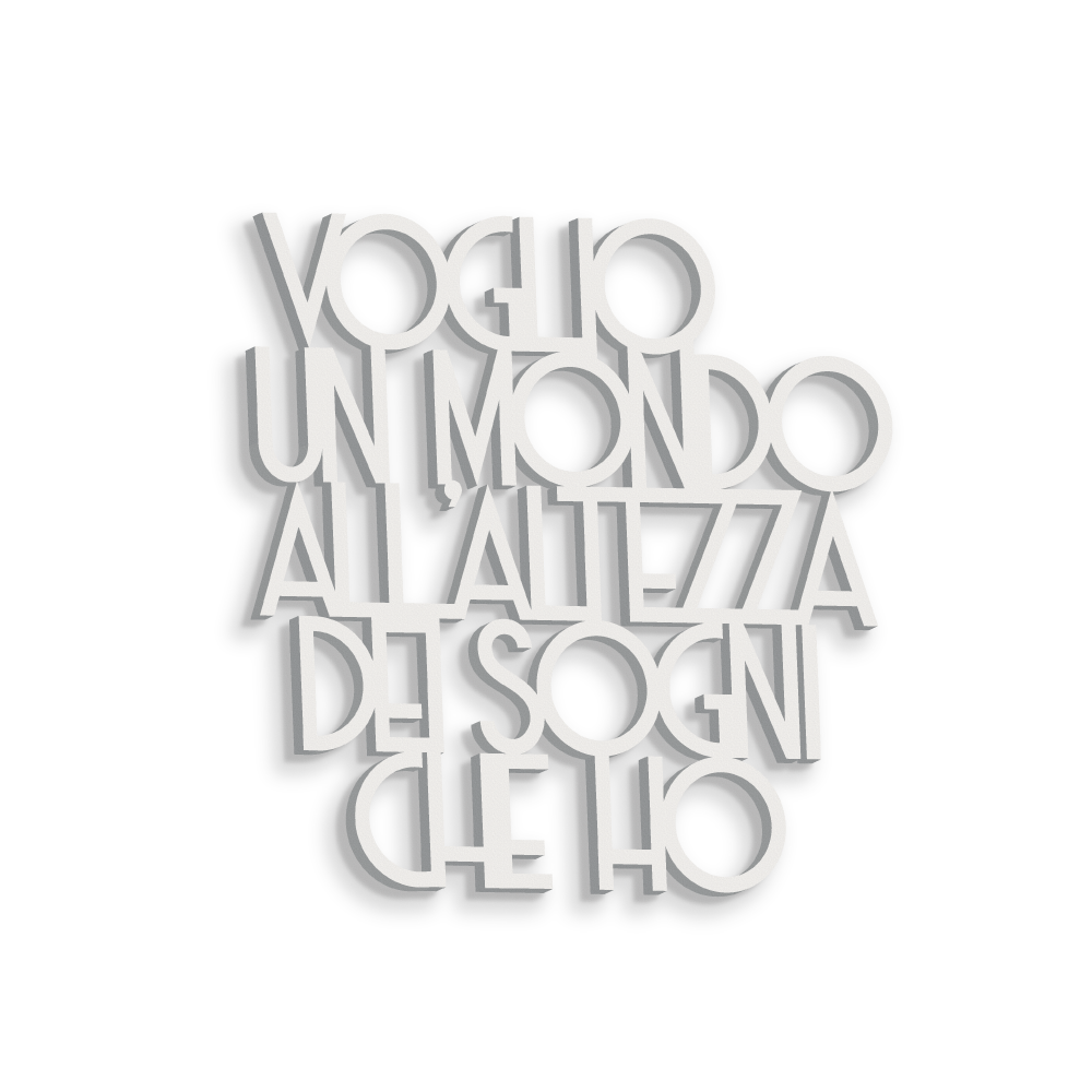 Voglio un mondo all'altezza dei sogni che ho