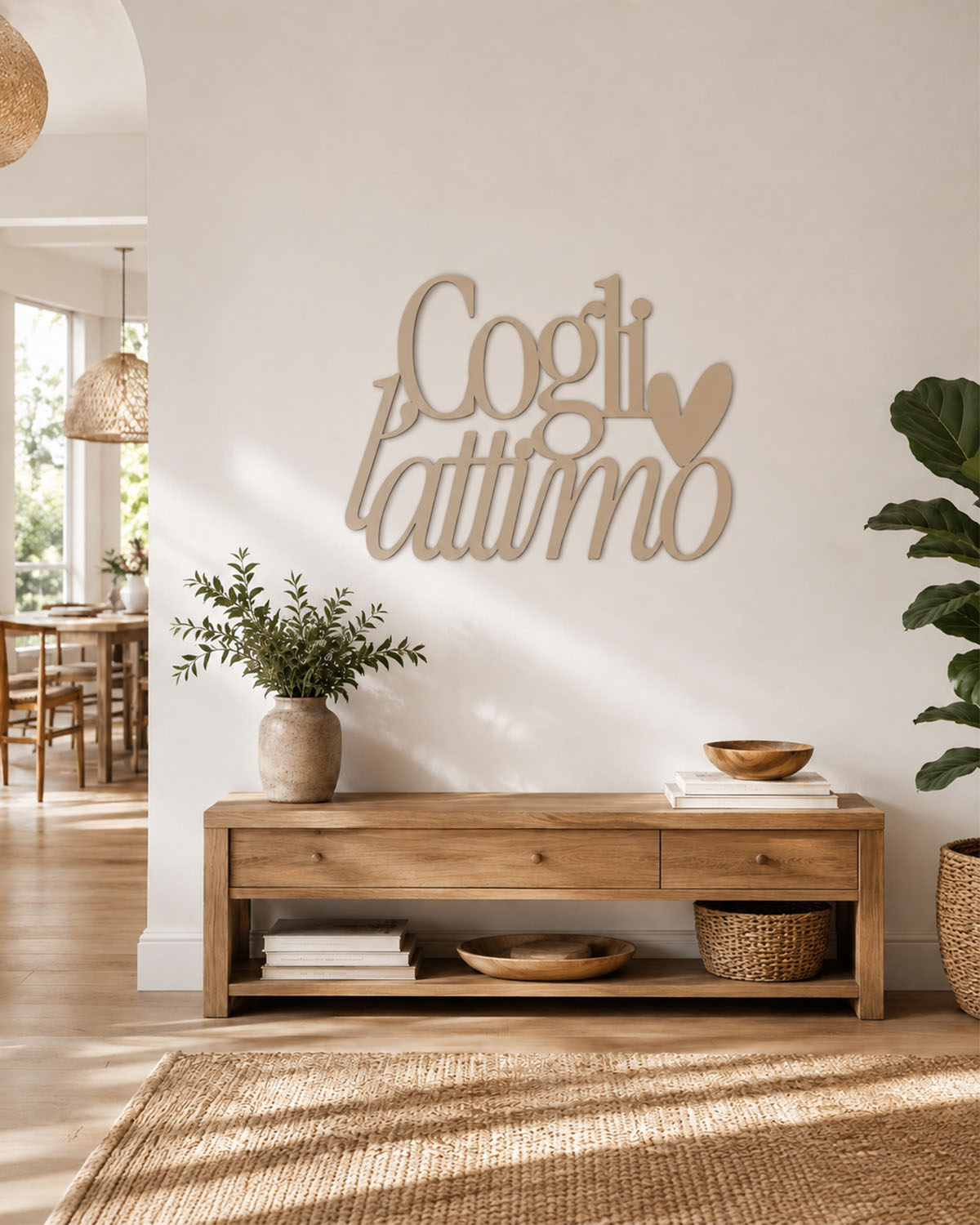 Scritta in legno Cogli l’attimo