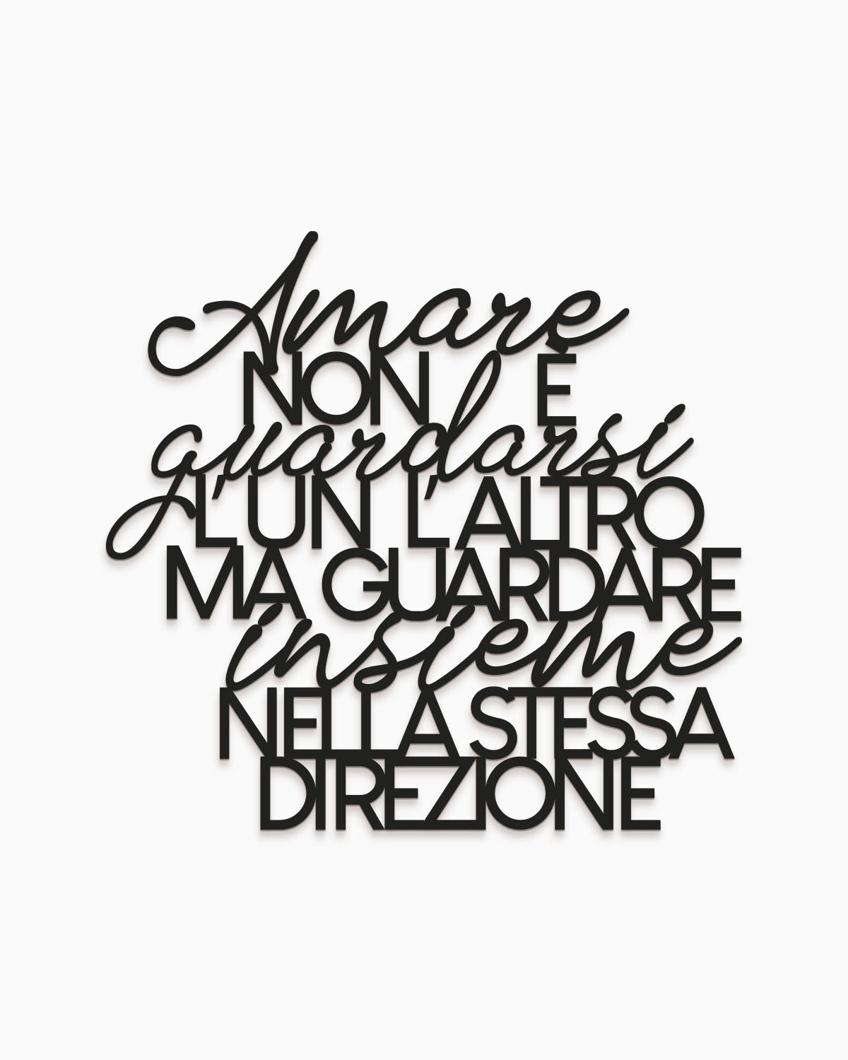 Scritta in Legno Che cos'è l'amore