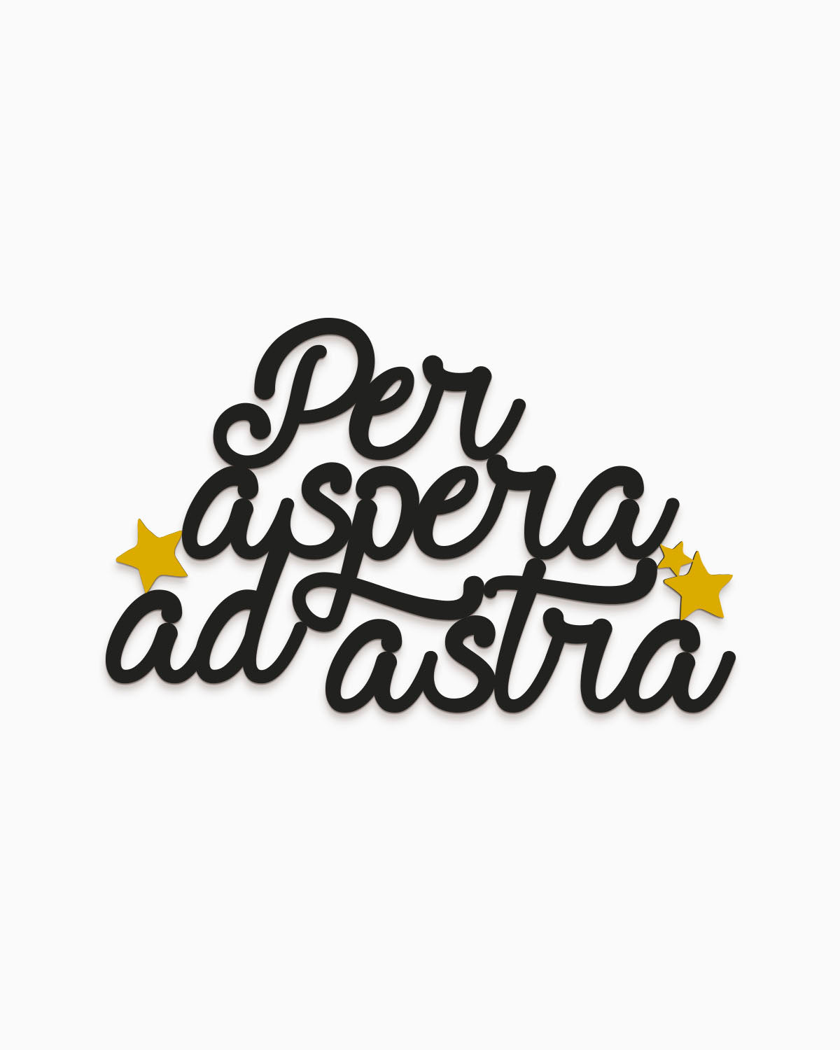Scritta in legno Per aspera ad astra