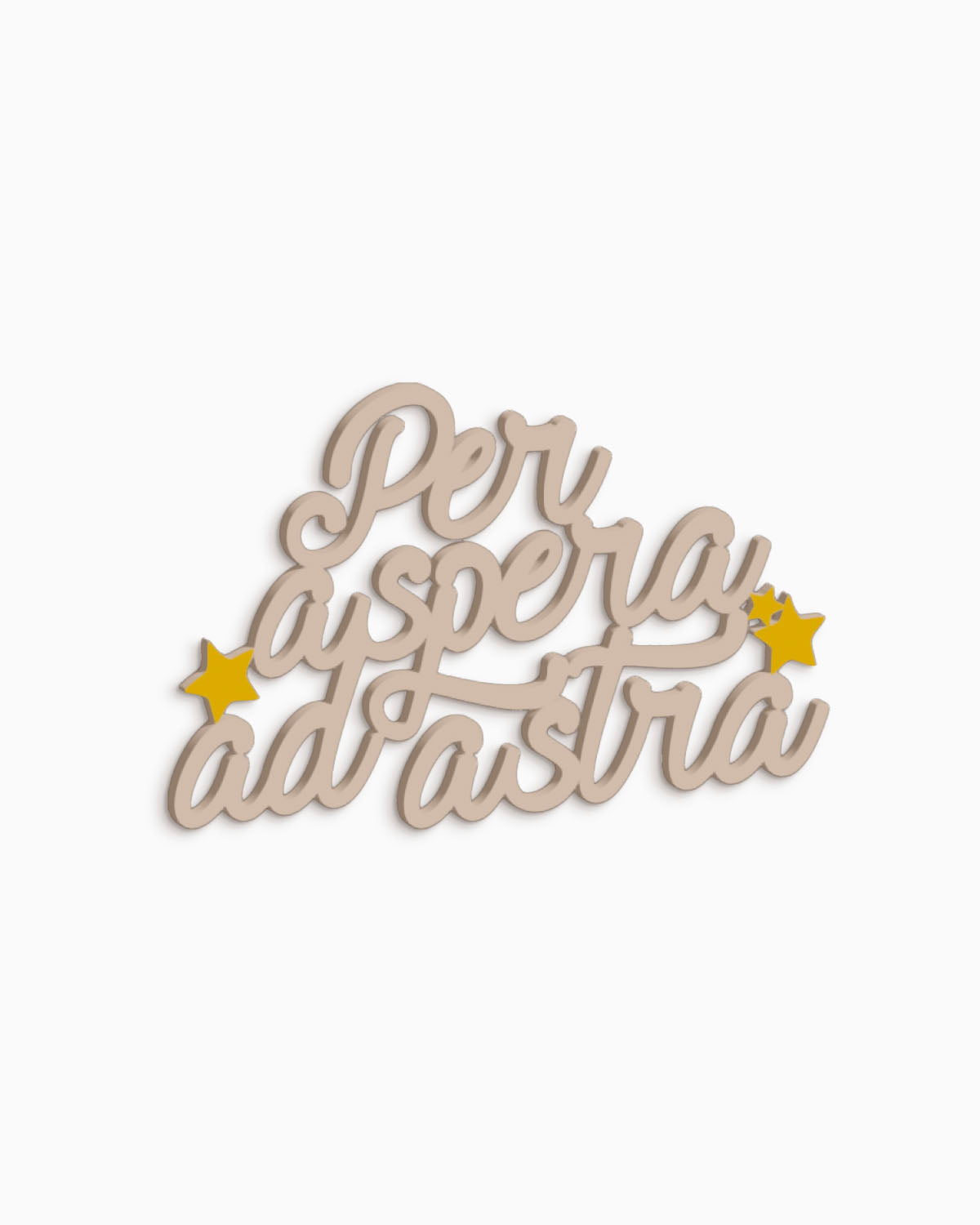 Scritta in legno Per aspera ad astra