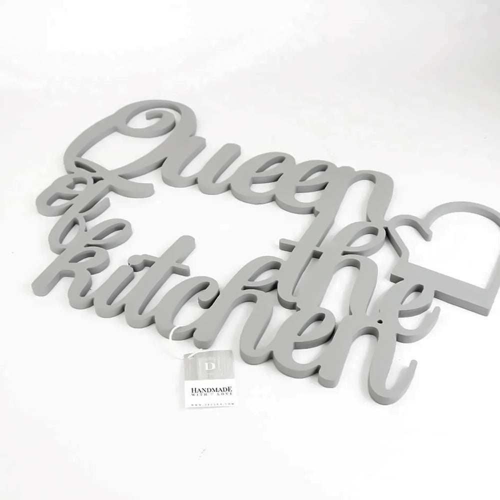 Scritta in Legno Queen of the Kitchen