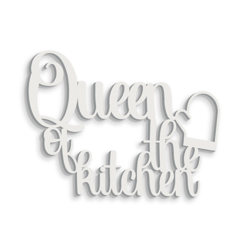 Scritta in Legno Queen of the Kitchen