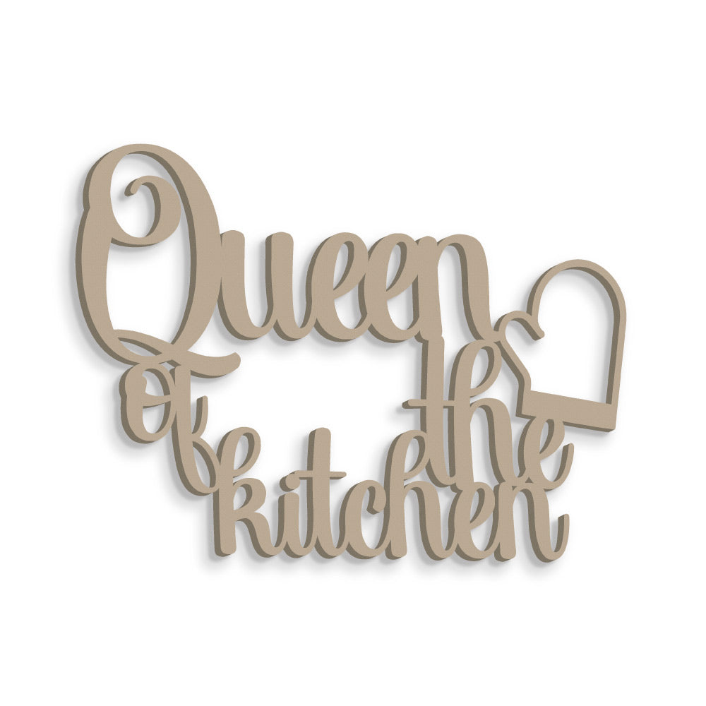 Scritta in Legno Queen of the Kitchen
