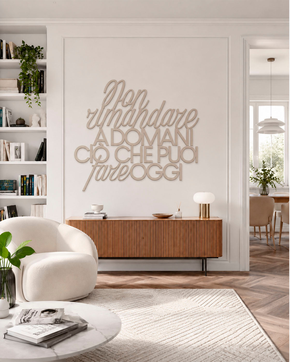 Scritta in legno Non rimandare
