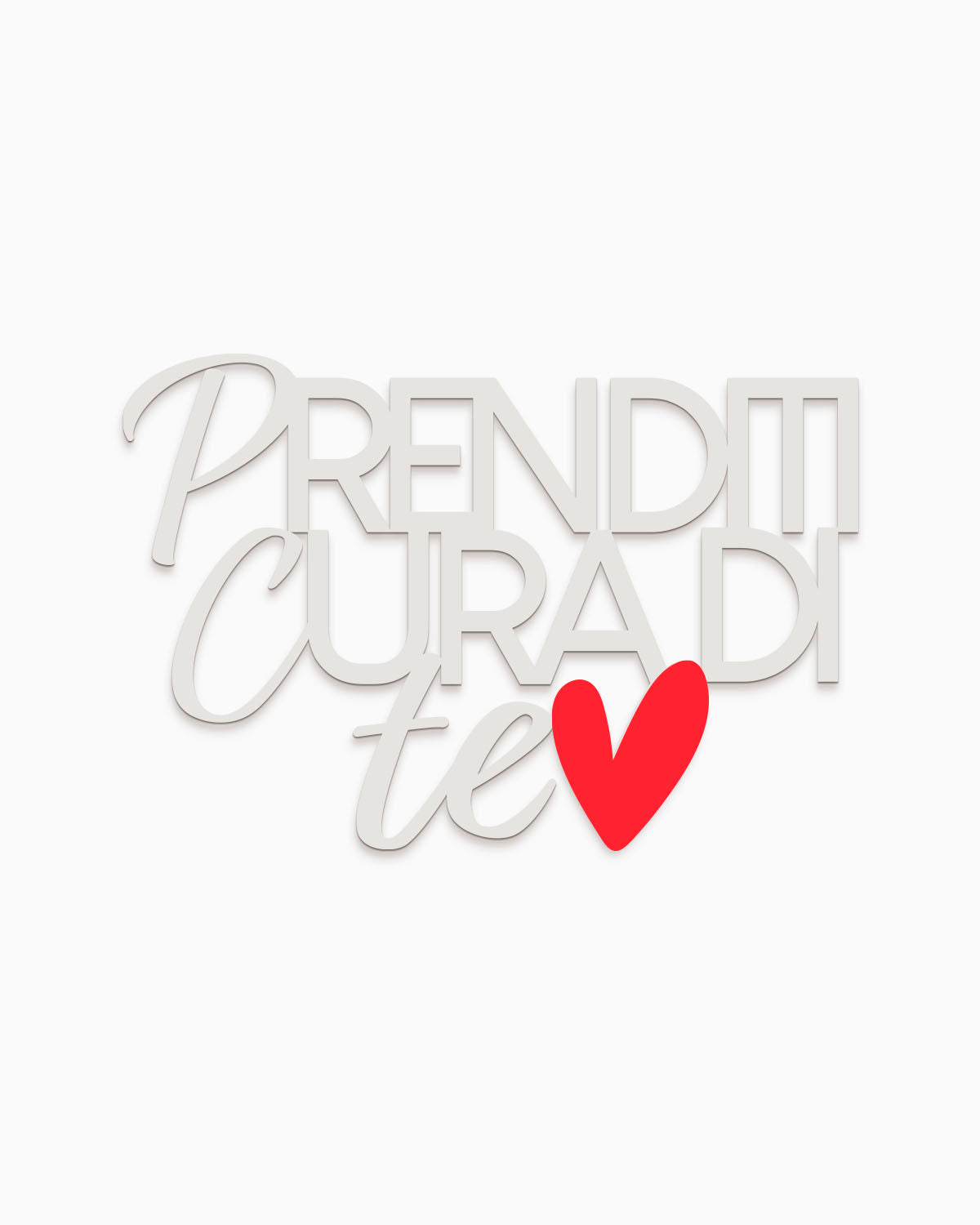 Scritta in legno Prenditi cura di te