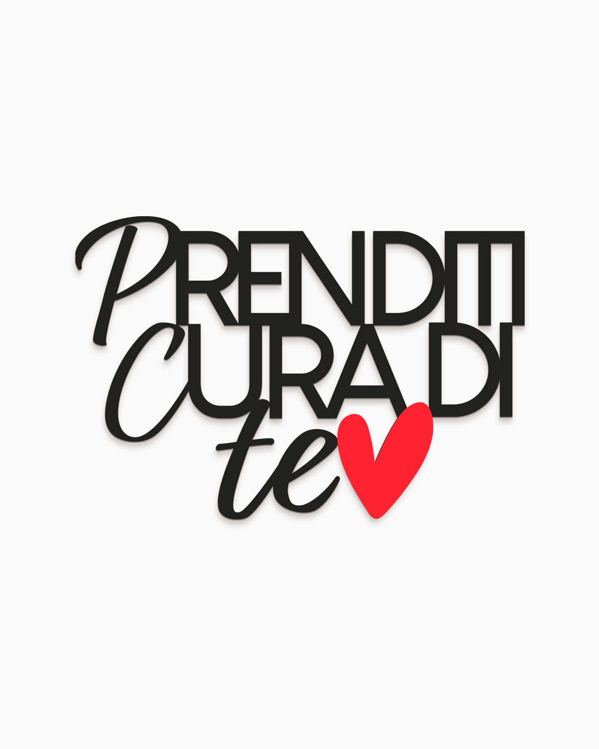 Scritta in legno Prenditi cura di te