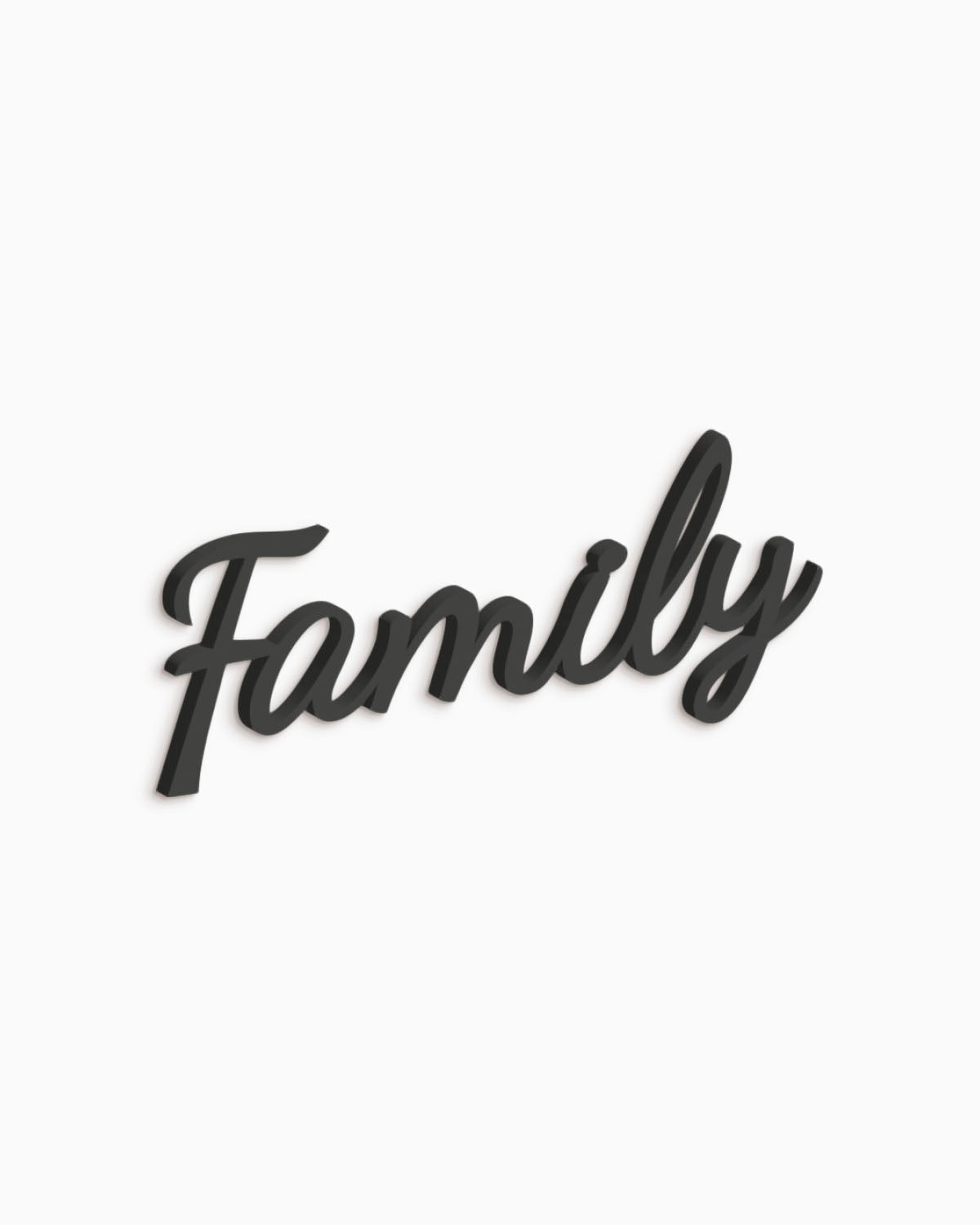 decorazione murale in legno scritta decorativa per la casa family #colore_nero
