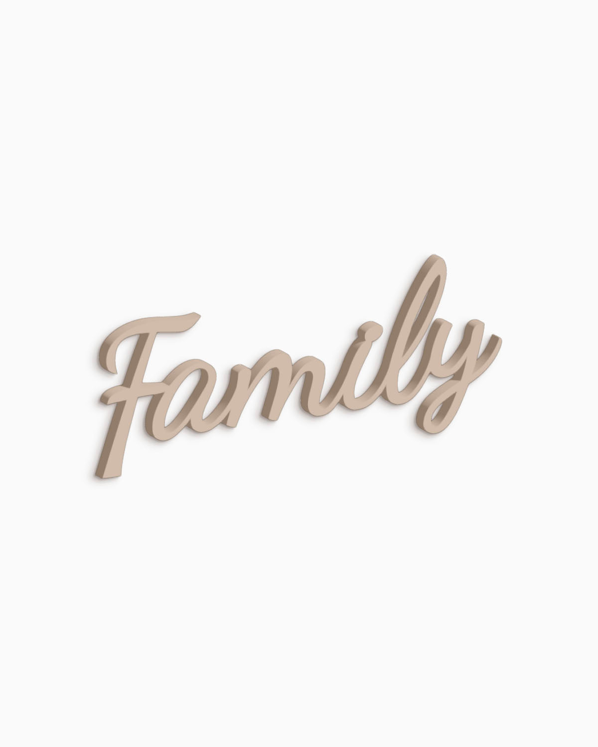 decorazione murale in legno scritta decorativa per la casa family #colore_tortora