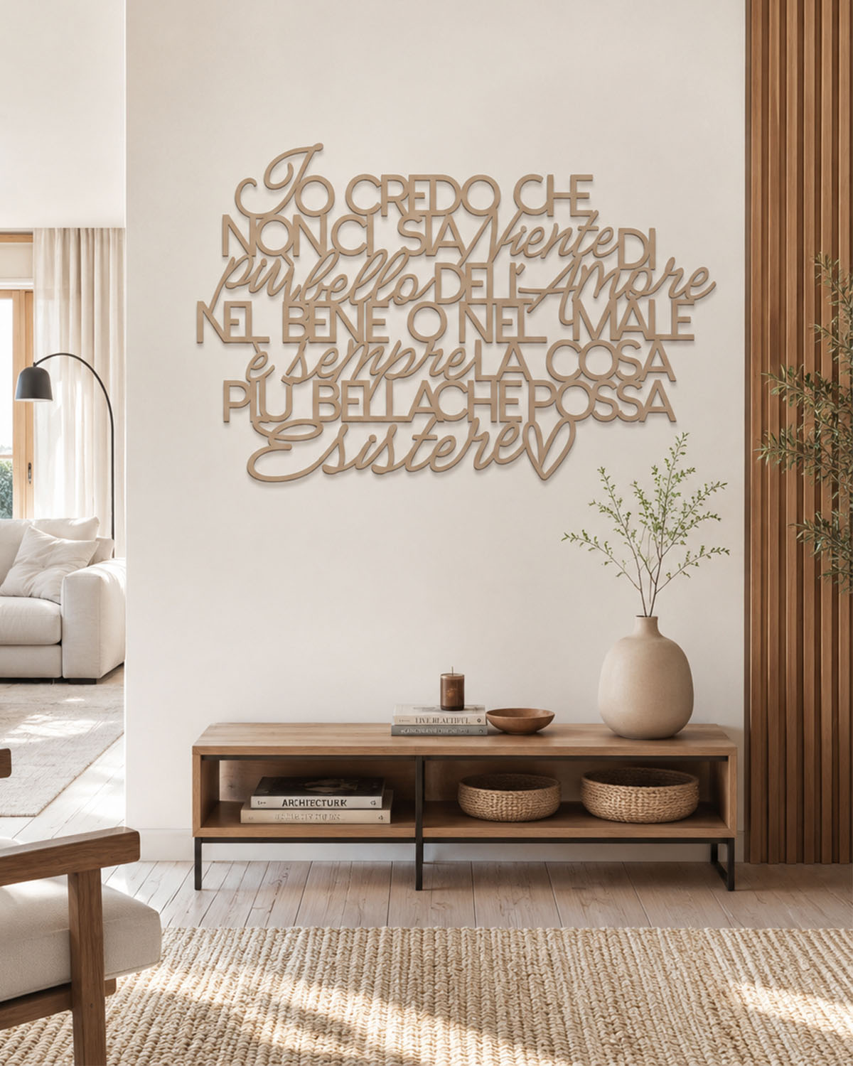 Scritta La cosa più bella che possa esistere