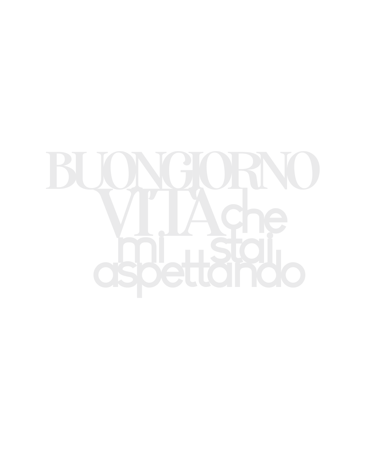 Scritta in Legno Buongiorno Vita