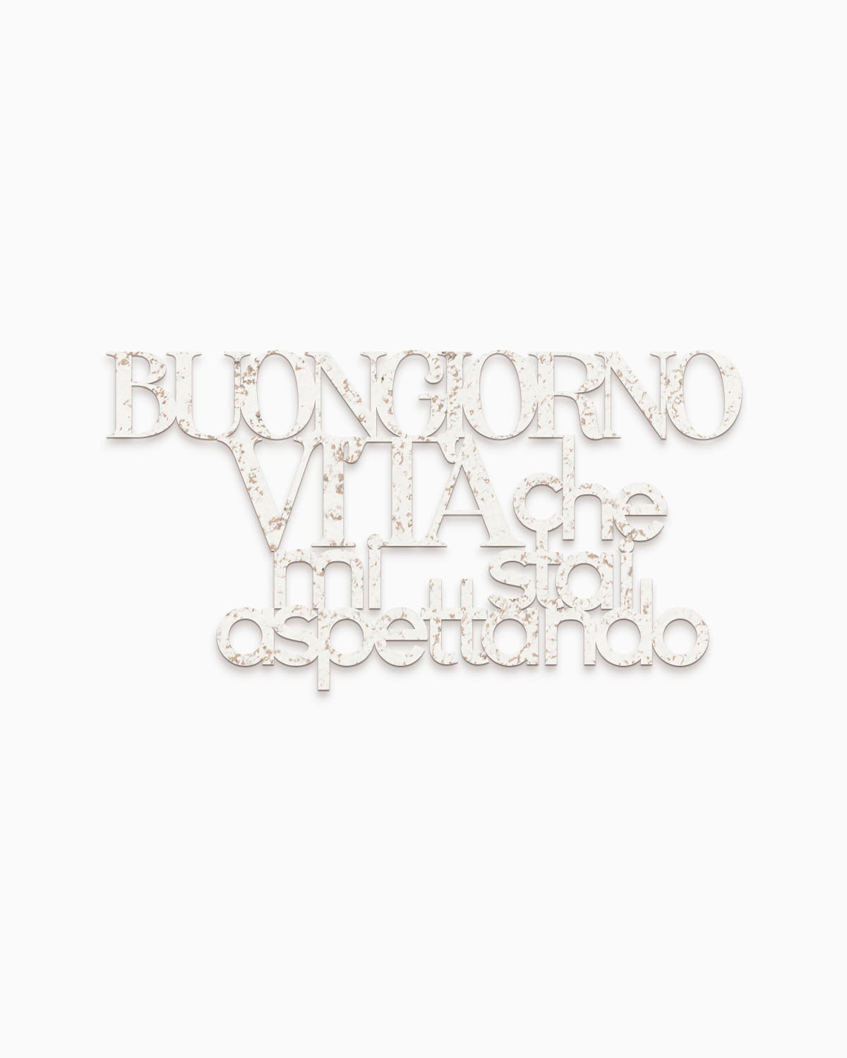 Scritta in Legno Buongiorno Vita