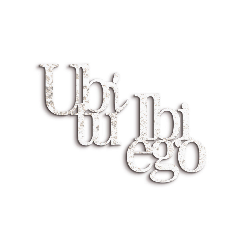 Scritta in Legno Ubi tu ibi ego