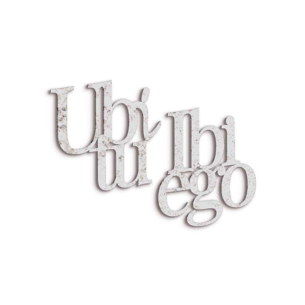 Scritta in Legno Ubi tu ibi ego