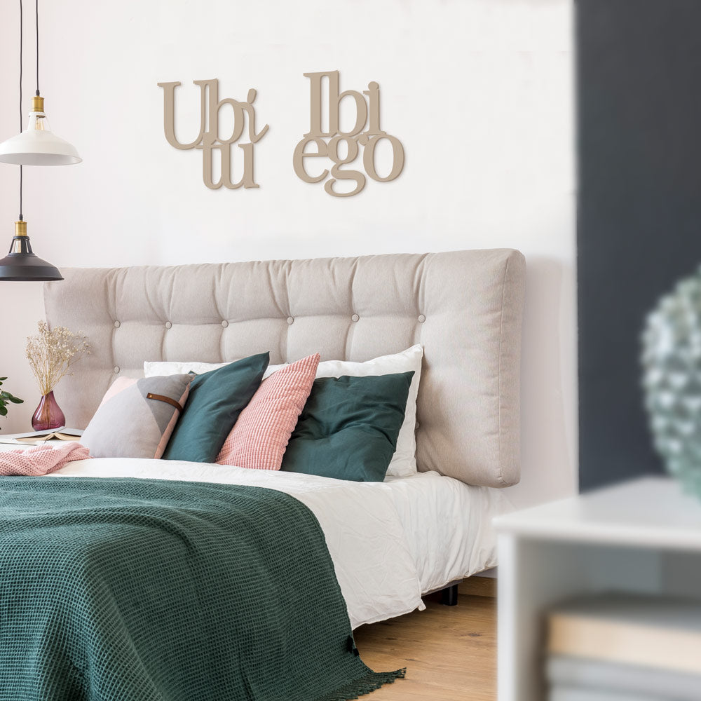 Scritta in Legno Ubi tu ibi ego