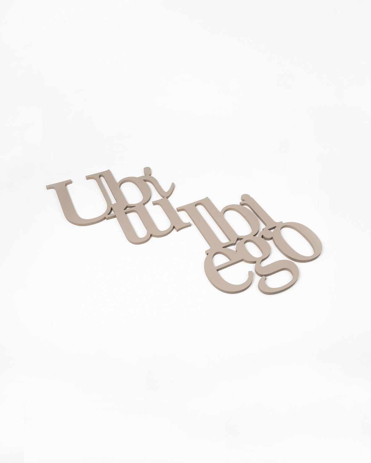 Scritta in Legno Ubi tu ibi ego