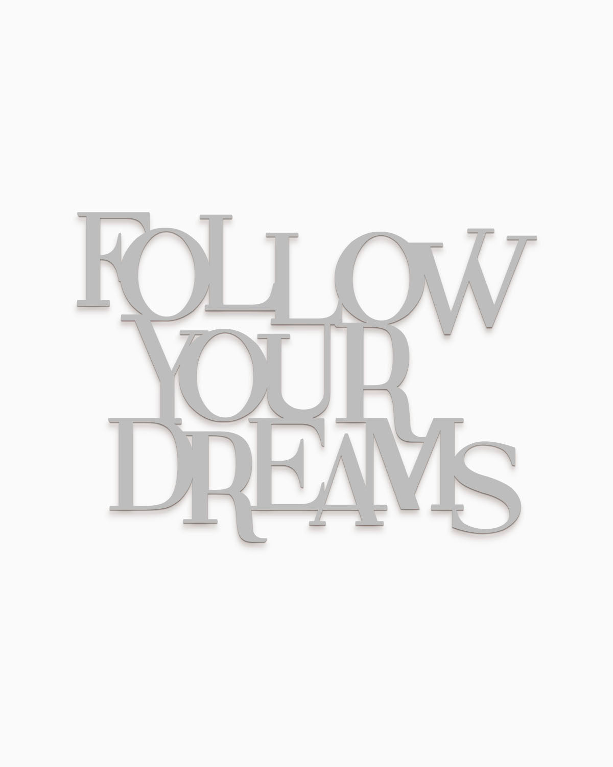 decorazione in legno follow your dreams scritta da appendere #colore_grigio-medio