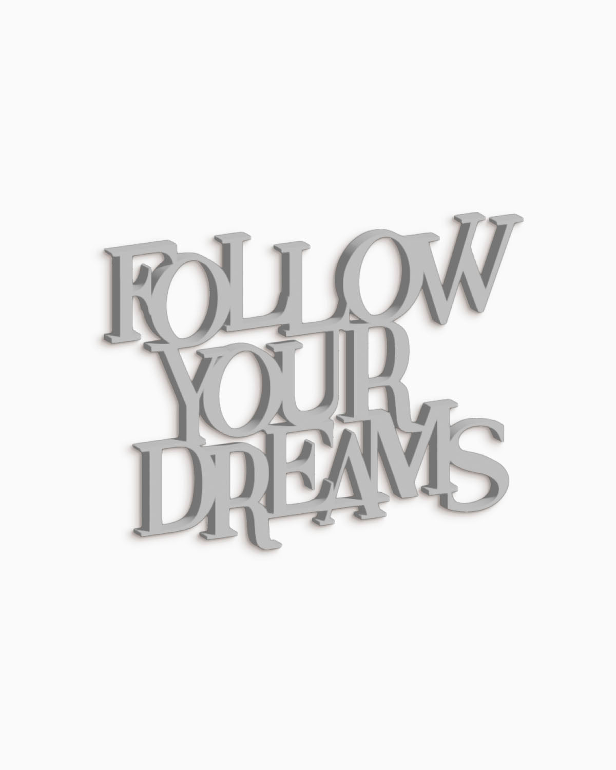 decorazione in legno follow your dreams scritta da appendere #colore_grigio-medio
