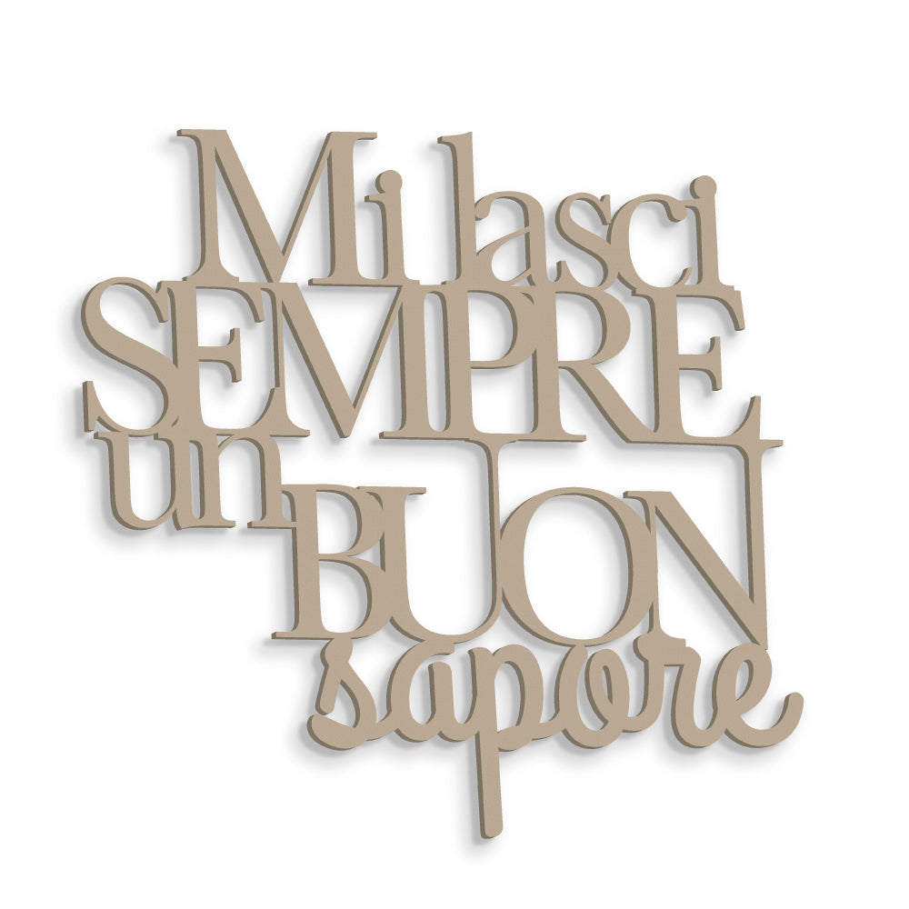 Scritta in Legno Buon Sapore