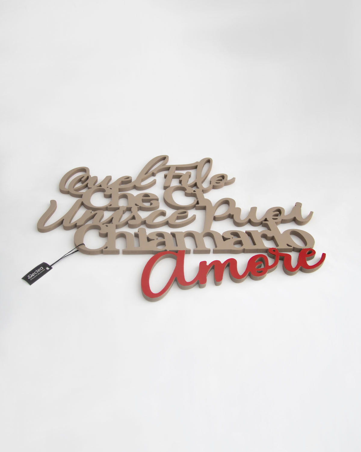 scritta in legno bicolore citazione famosa decorazione casa frase idea regalo