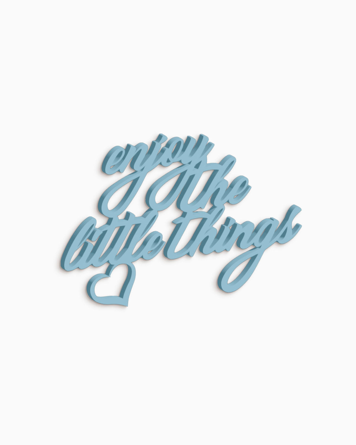 scritta da parete enjoy the little things decorazione casa #colore_azzurro-polvere