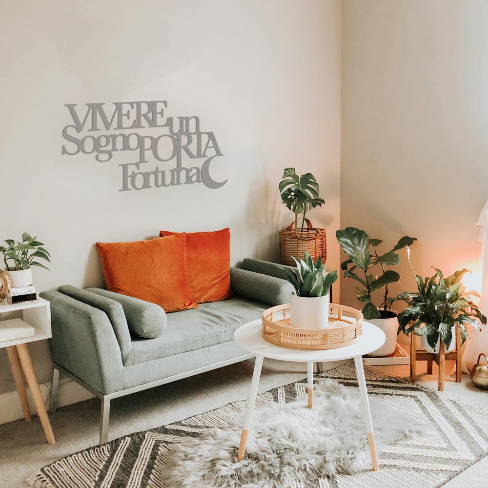 Scritta in Legno Vivere un Sogno