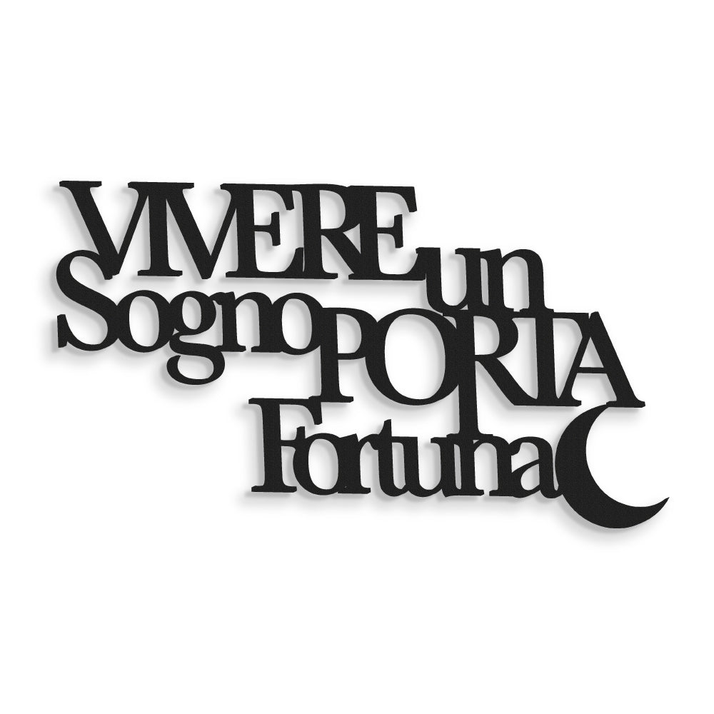 Scritta in Legno Vivere un Sogno