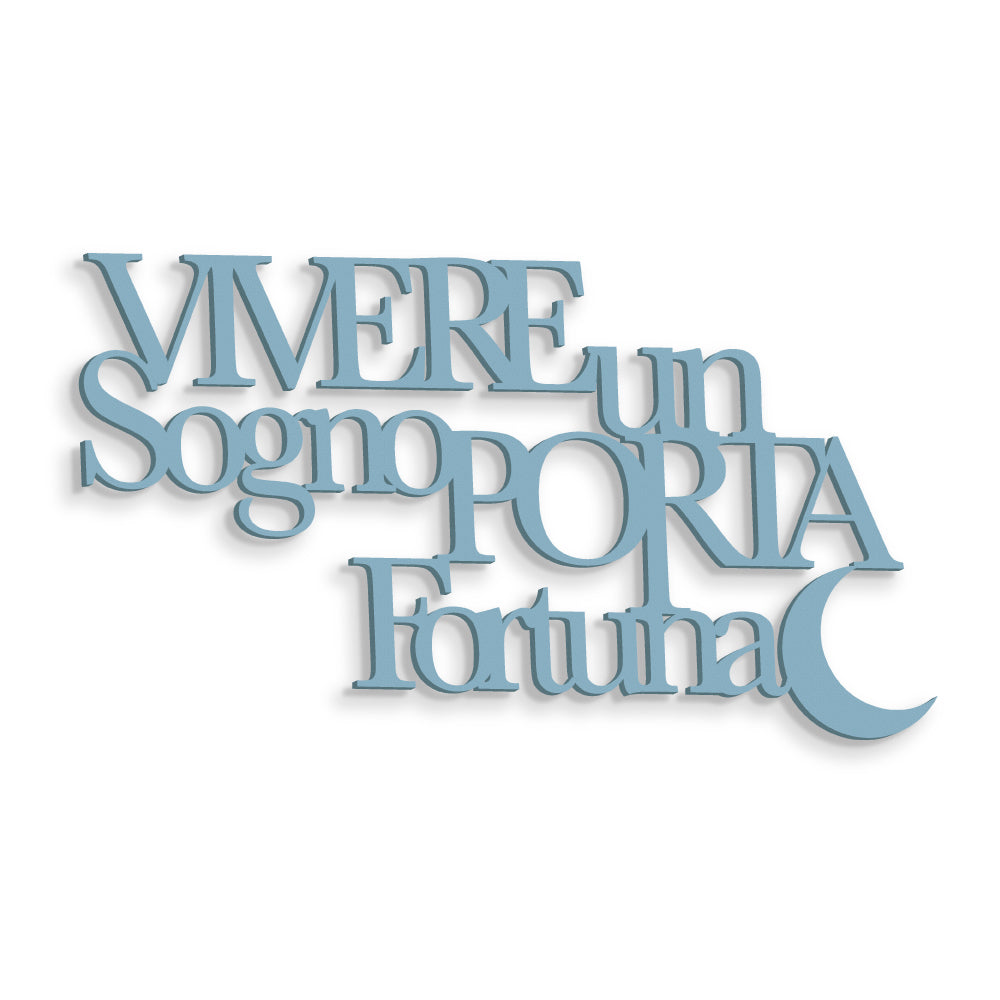 Scritta in Legno Vivere un Sogno