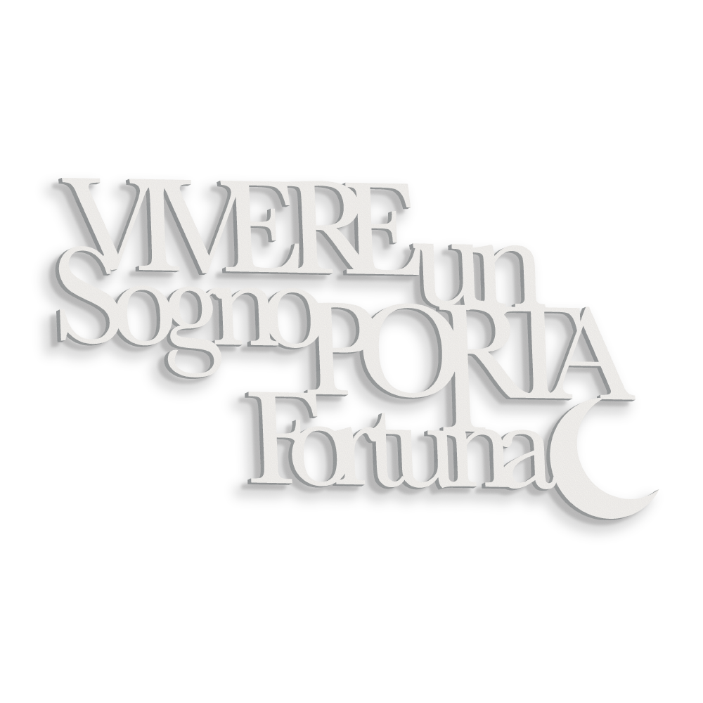 Scritta in Legno Vivere un Sogno