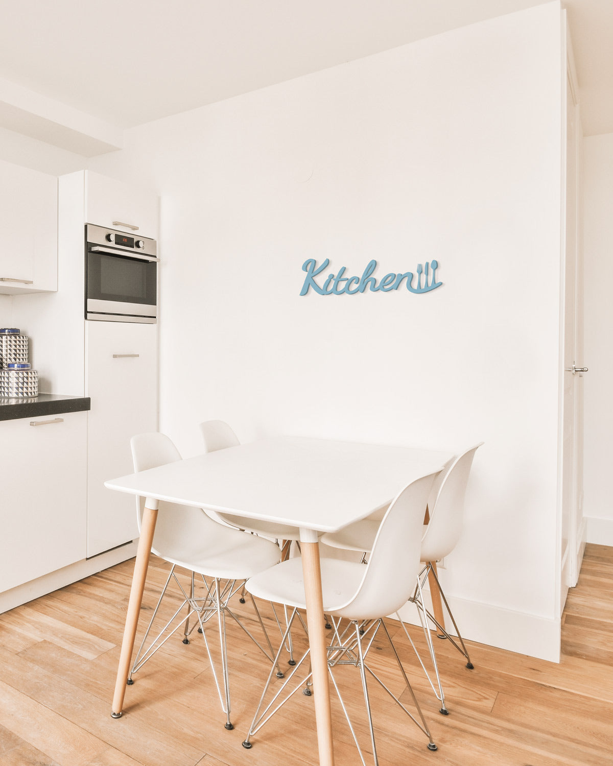 decorazione murale, scritta in legno per la cucina idea regalo kitchen #colore_azzurro-medio