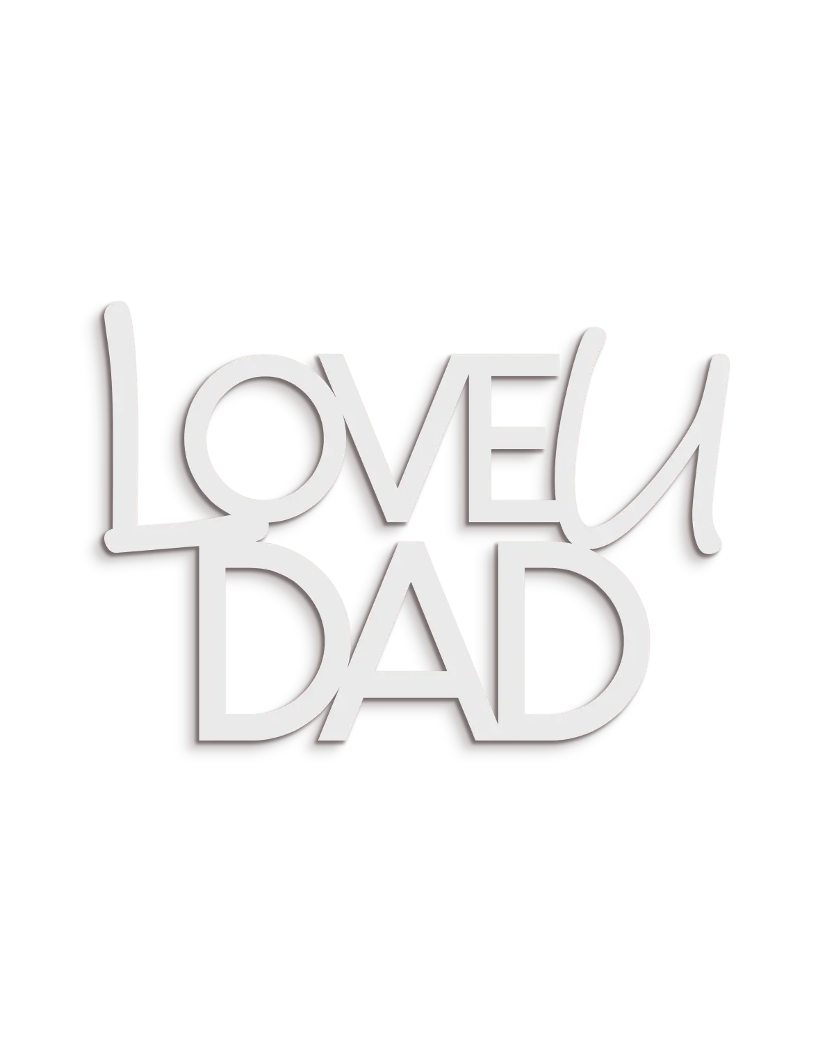 Scritta in Legno Love u Dad