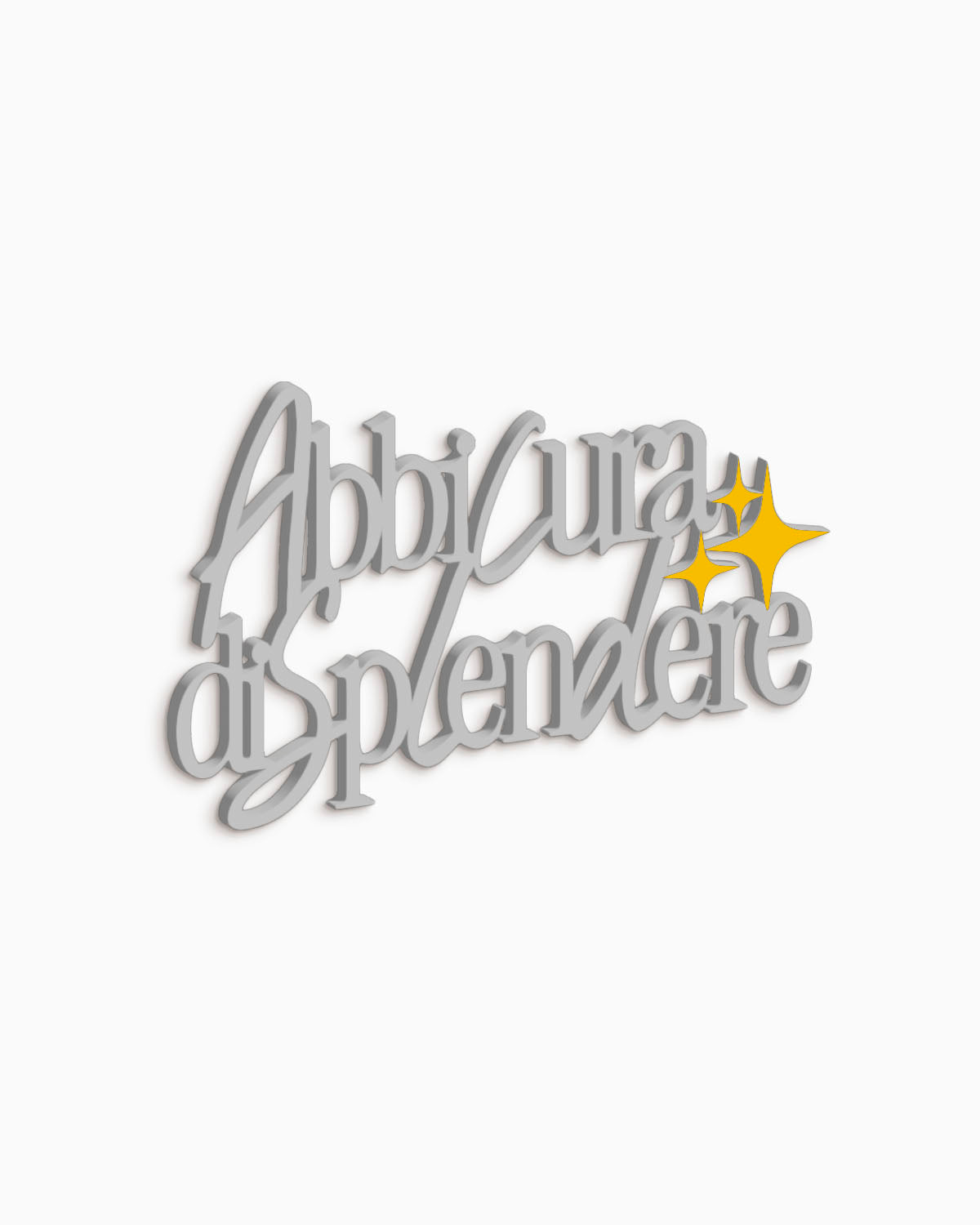 Scritta in legno Abbi cura di splendere