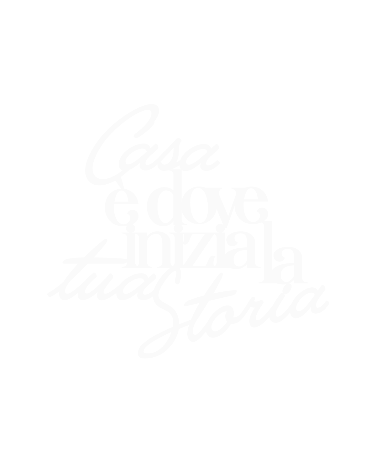 Scritta in legno Casa è dove inizia la tua storia